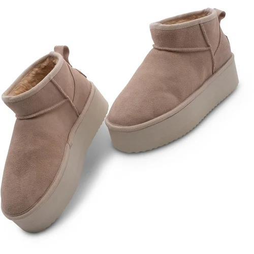 Marjin Ankle Boots - Beige - Block