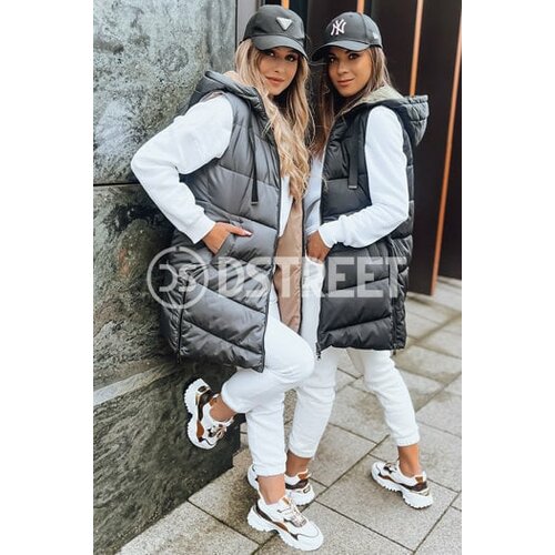 DStreet Dark grey women's double-sided vest ONADE Cene