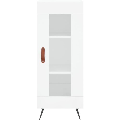  Visoka komoda sjajna bijela 34,5x34x180 cm konstruirano drvo Slike