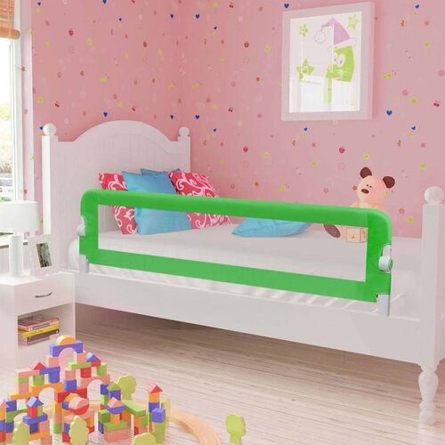 vidaXL Sigurnosna ogradica za dječji krevet zelena 120x42 cm poliester Cijene