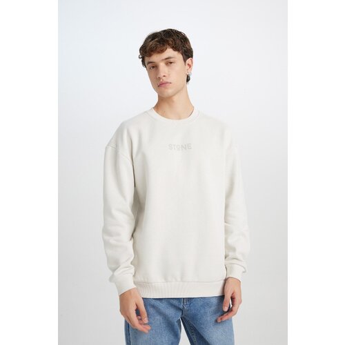 Defacto Men's Boxy Fit Crew Neck Printed Sweatshirt Slike