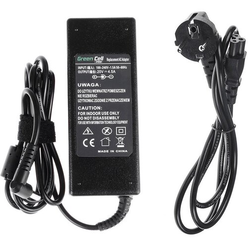 Green cell Punjač za laptope Lenovo / Fujitsu Siemens, 90W / 20V / 4,5A / 5,5mm x 2,5mm Slike