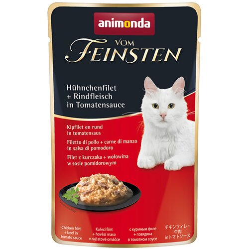 Animonda vom Feinsten Adult u umaku 18 x 50 g - Pileći file + govedina u umaku od rajčice Cijene