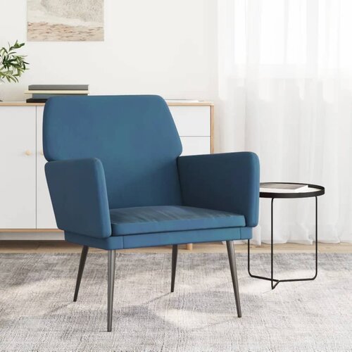 VidaXL Fotelj moder 62x79x79 cm žamet Slike