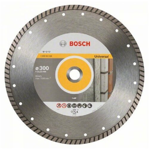 Bosch dijamantska rezna ploča standard for universal turbo 2608602696, 300 x 22,23 x 3 x 10 mm Slike