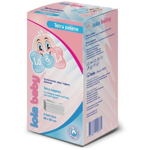 LOLA BABY tetra pelene 6 kom Slike
