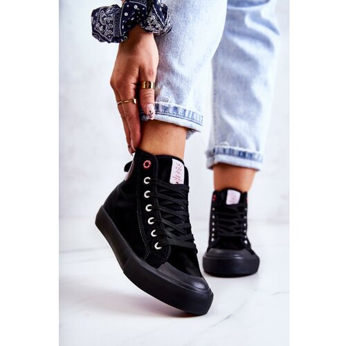 Kesi Women's High Sneakers Cross Jeans JJ2R4055C Black Slike