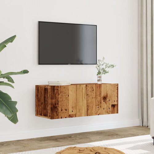 vidaXL Stenske TV omarice 2 kosa starinski les 80x30x30 cm Cene