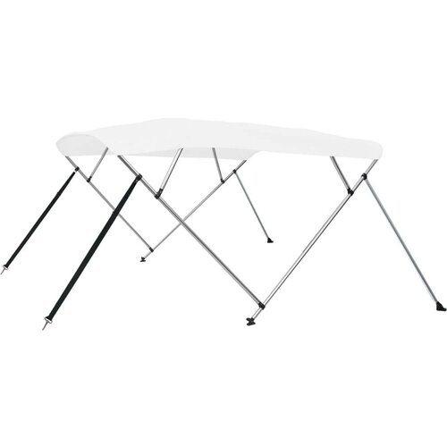 vidaXL Bimini tenda s 4 loki bela 243x210x137 cm Cene