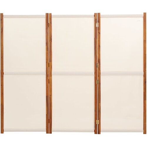  pregrada s 3 panela krem bijela 210 x 180 cm Slike