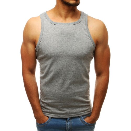 DStreet Tank top męski bez nadruku szary Cene