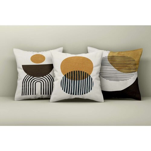 WALLXPERT Asr_plw25 - 51 multicolor cushion cover set (3 pieces) Cene