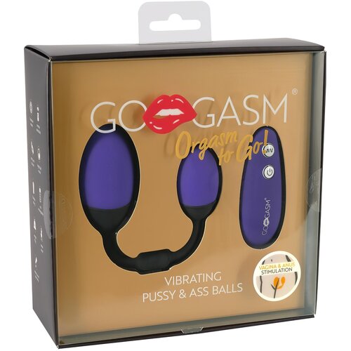 GoGasm Vibrating Pussy & Ass Balls Purple Cene