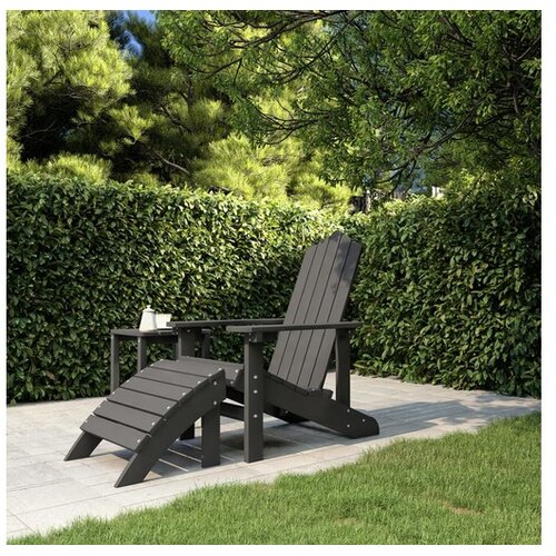  Stolica Adirondack s osloncem za noge HDPE antracit Cijene