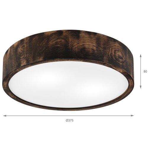  plafonsko svetlo oak smoky 2xE27/15W/230V prečnik 37,5 cm hrast/tamno braon Slike