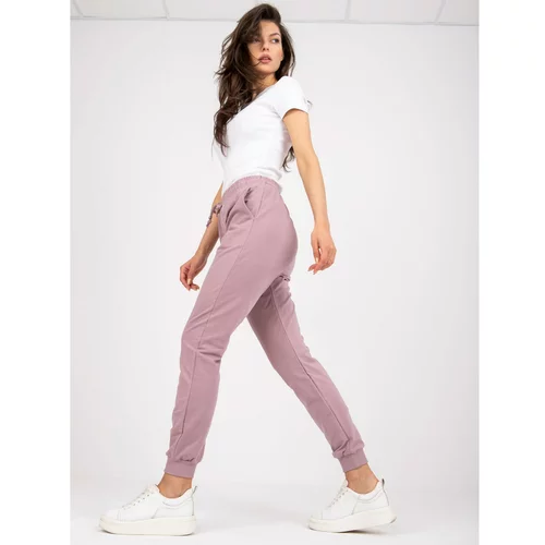 Fashion Hunters Basic high waist sweatpants in dusty pink