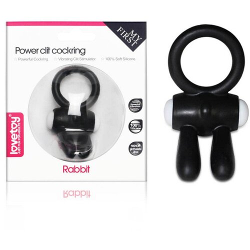 Power Clit roze silikonski prsten za penis sa vibracijom &amp;mdash; 7,5 cm &amp;mdash; LV1422 Slike