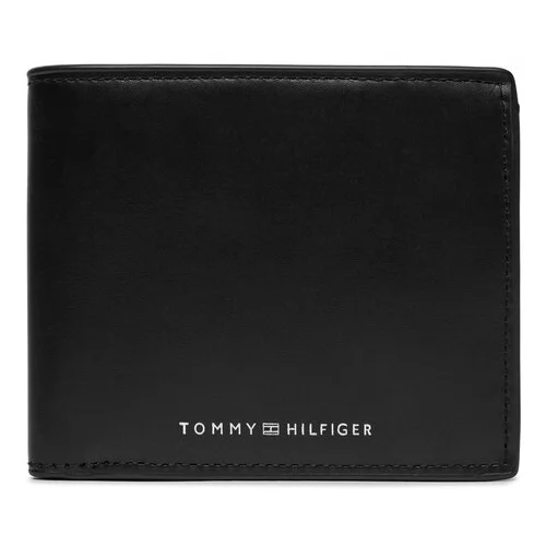 Tommy Hilfiger Velika moška denarnica Th Spw Leather Cc And Coin AM0AM11871 Črna