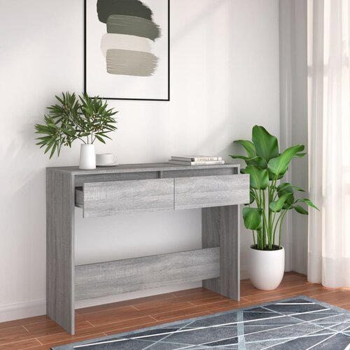  Konzolni stol siva boja hrasta 100x35x76,5 cm konstruirano drvo Cene