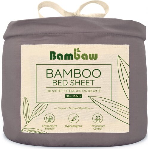 Bambaw rjuha iz bambusa 90 x 190 cm - dark grey Cene