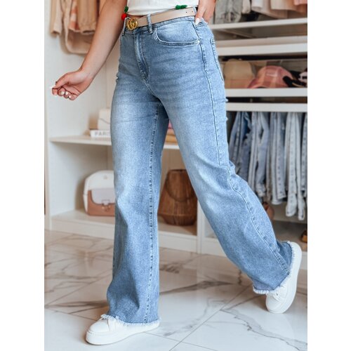 DStreet Spodnie damskie jeansowe wide leg DOGERISS niebieskie Cene