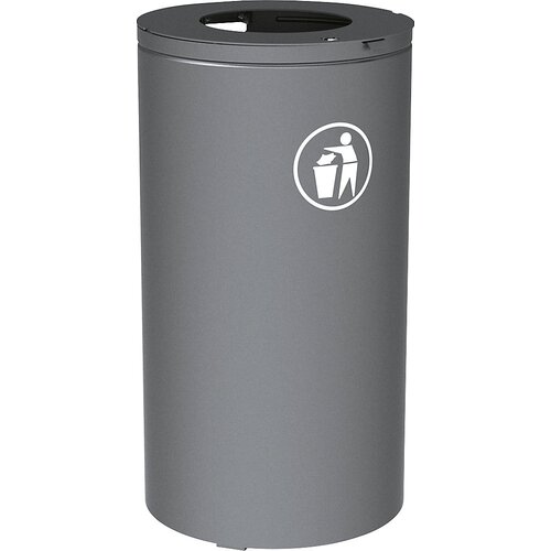 PROCITY Zunanja posoda za odpadke OLBIA, prostornina 80 l, z notranjim vedrom, sive barve Slike