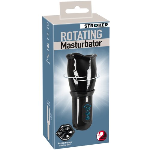 You2Toys Stroker Rotating Masturbator Black Cene