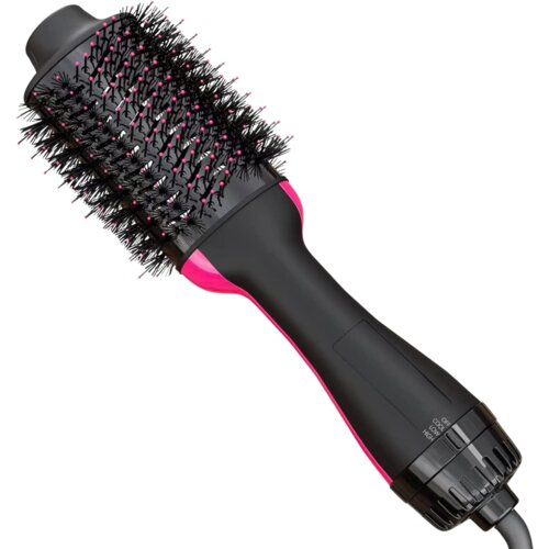Frilla električna krtača za sušenje ravnanje oblikovanje in volumen las; črno-roza 2v1 | styloom, (21297861) Cene