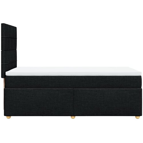 Box spring krevet s madracem crni 80 x 200 cm od tkanine Slike