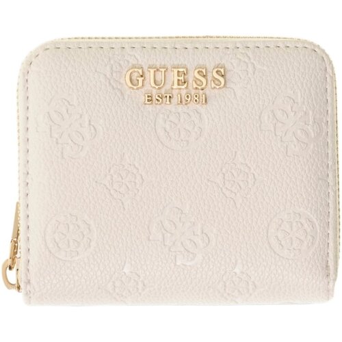 Guess Denarnice Ella Logo Slg Small Zip Around Bež Slike