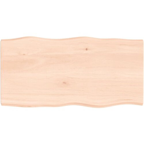 VidaXL Stolna ploča 100x50x4 cm netretirana hrastovina sa živim rubom Slike