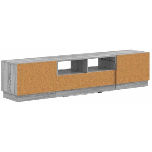  5-dijelni LED TV ormarić Siva Sonoma Konstruirano drvo - Siva Sonoma 81 cm Slike