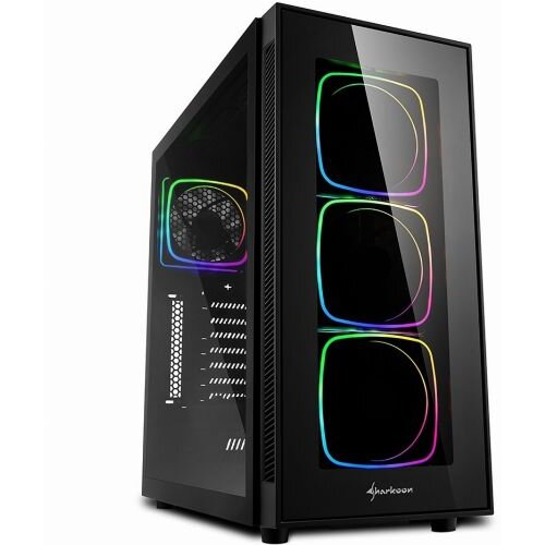 Sharkoon "MIDI TG6 RGB. Glasfenster. Lüfter LED RGB" Cijene