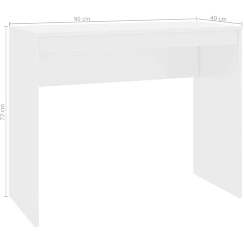 vidaXL Radni stol visoki sjaj bijeli 90 x 40 x 72 cm od iverice Cijene