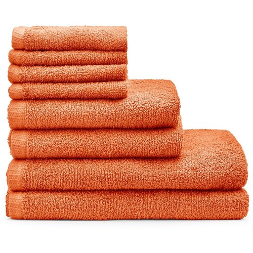 Catherine Lansfield Narančasti brzosu&amp;scaron;eći pamučni set ručnika 8 kom Quick Dry &amp;ndash; Slike