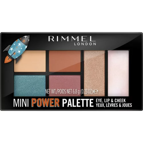 Rimmel London Mini Power Palette set ličil 6,8 g odtenek 004 Pioneer za ženske