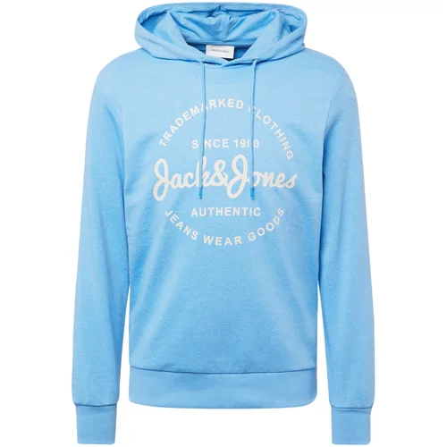 Jack & Jones Sweater majica 'FOREST' svijetloplava / bijela