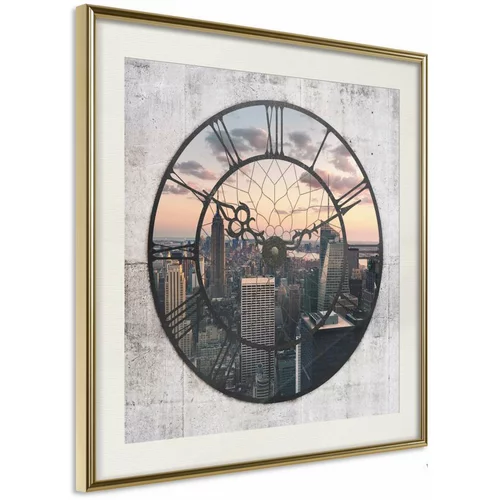  Poster - City Clock (Square) 50x50