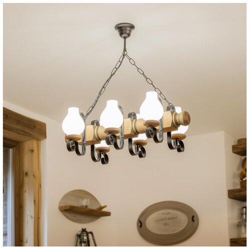 Brilagi Luster na lancu RUSTIC 6xE14/40W/230V bukva Cene
