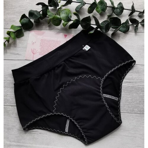KK fabrics & creations Menstrualne gaćice HEAVY flow (jako upijanje), high waist, crne Cijene