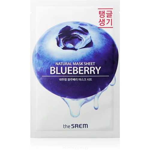 The Saem Natural Mask Sheet Blueberry maska iz platna z revitalizacijskim učinkom 21 ml