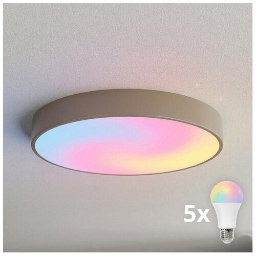  Brilagi - LED RGBW prigu&scaron;iva plafonska lampa CLARE 5xE27/9W/230V Wi-Fi bež Cene