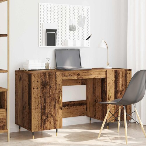  Stol s policom Staro drvo 140 x 50 x 75 cm Konstruirano drvo Slike