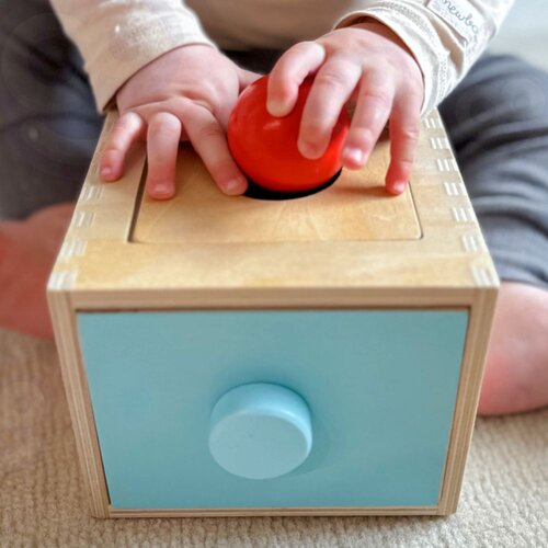 Woopie Montessori drvena kutija/sorter s kliznom ladicom Slike