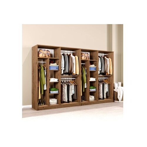 Hanah home Ormar Kardelen 1600-121, 280x180x51.8 cm, , Smeđa Slike