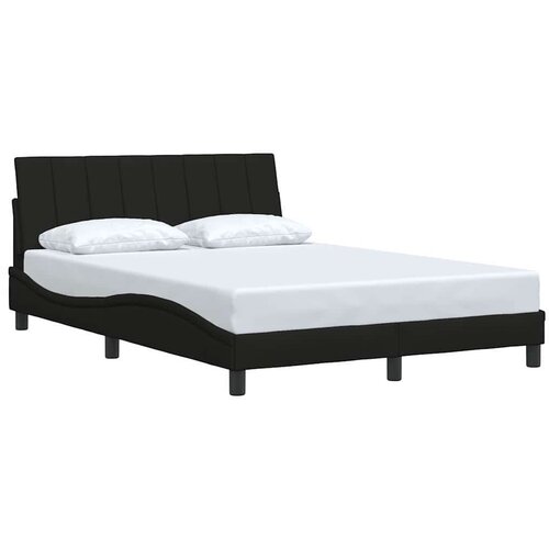 VidaXL Okvir kreveta bez madraca crni 120 x 200 cm od tkanine Slike