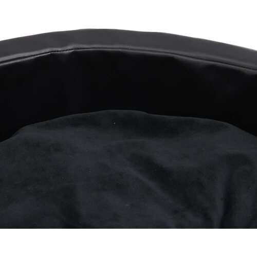  Krevet za pse crni 79 x 70 x 19 cm od pli&amp;scaron;a i umjetne kože Slike
