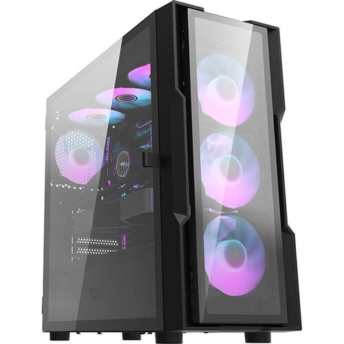 Darkflash DK431 STEKLEN RAČUNALNIŠKO OHISJE ZA RAČUNALNIK S 4 RGB VENTILATORJI, (5000347619) Cene