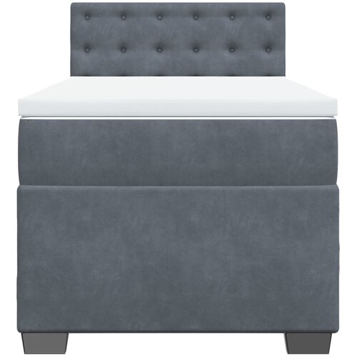 Box spring krevet s madracem tamnosivi 90x190 cm bar&amp;scaron;unasti Slike