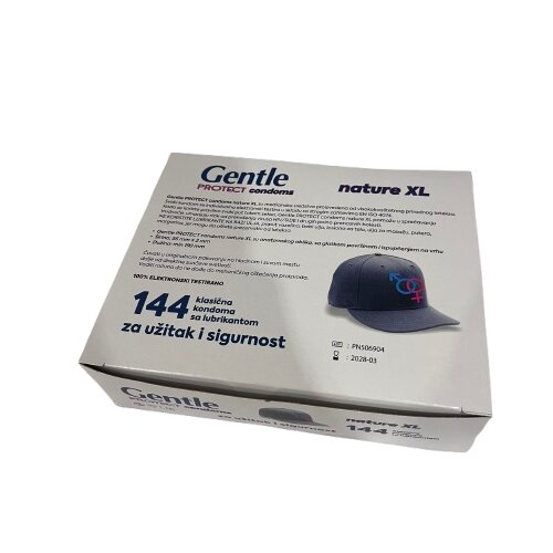 Gentle protect kondomi nature XL 144 komada Slike